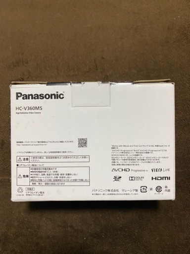 【お話し中】【美品】Panasonic HDビデオカメラHC-V360MS-W 16GB 高倍率90倍ズーム＋ビデオカメラ用ケース付き