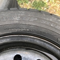 軽自動車　スタッドレス　4本　ダンロップ　155 65 R13山ありの画像