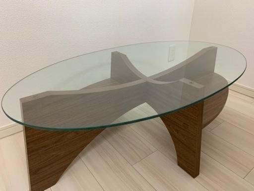 美品！ガラステーブル　ローテーブル