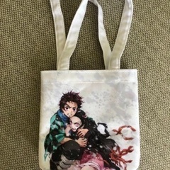 【台湾限定】セブンイレブン×鬼滅の刃 防水ミニトートバック白　2個セットの画像