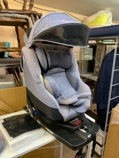 極美品　アップリカ Aprica クルリラ Cururila Premium ベビーシート チャイルドシート 新生児 出産準備 ドライブ  グレー