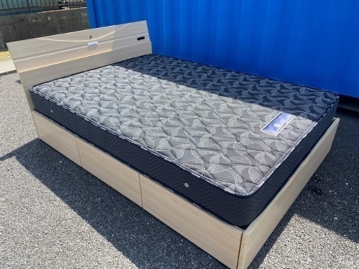福岡市内配達無料　ダブルベッドマットレス  フレームセット　グランツ