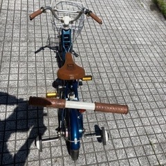 【子ども自転車】14インチ補助輪、補助バー付　初めての自転車　若林自転車　唐崎店SALE❗️の画像