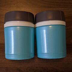 ドウシシャ フードポット 300ml 青 2つセット　大容量　ピ...