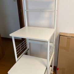 【美品】ニトリ　レンジ台　レンジラック（ファシール RE49 WH）