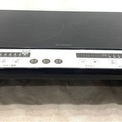 ★中古品　アイリスオーヤマ　2口IHコンロ　2019年製　脚付き