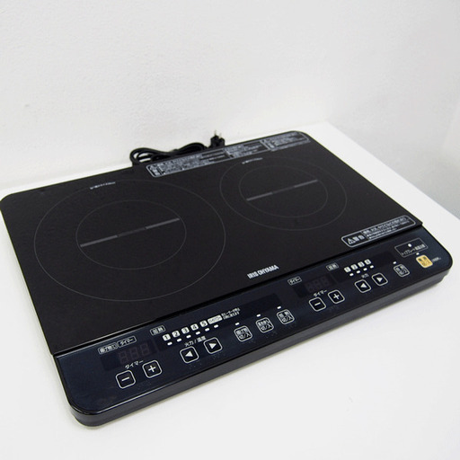 アイリスオーヤマ 2口IHコンロ 家庭用 IHK-W1-B (CA51)