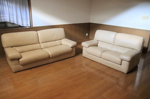 価格交渉可　大塚家具　レザー2人掛けソファー　2脚