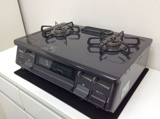 （4/2受渡済）YJT3978【Paloma/パロマ ガスコンロ LPガス】美品 2018年製 IC-N86KB-L 家電 キッチン レンジ ガステーブル 左側強火 ホーロー