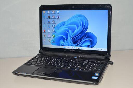 中古ノートパソコン 富士通 AH54/D Windows11+office 第二世代i3/15.6インチ/無線内蔵/メモリー4GB/HDD750GB/DVDマルチ/便利なソフト多数