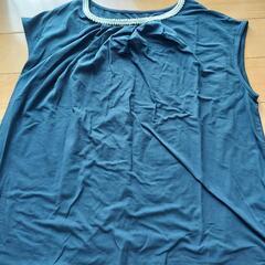新品　ビーズ　袖無し　ネイビー