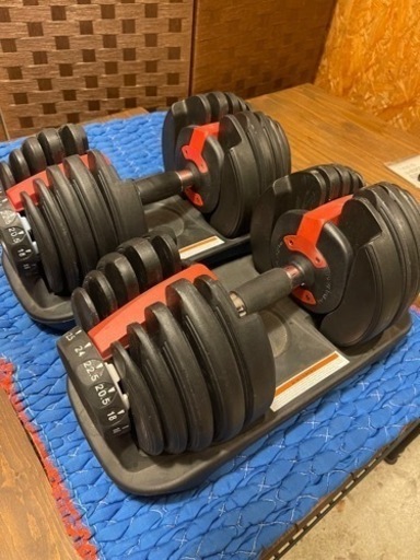 [売約済み]可変式ダンベル　ペア　2点セット　セット　ダンベル　筋トレ　トレーニング　24kg ×2 検　40kg 48kg 50kg ダイエット　プロテイン　ジム　運動　エクササイズ　ホームジム　motions 4WD 重さ調整　調整