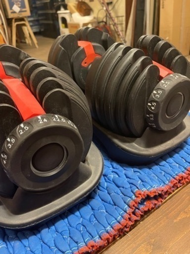 [売約済み]可変式ダンベル　ペア　2点セット　セット　ダンベル　筋トレ　トレーニング　24kg ×2 検　40kg 48kg 50kg