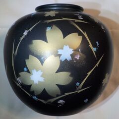 【久谷焼】天目花友禅 遊磁窯 花瓶の画像