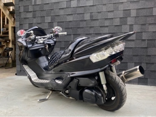 ブラックカラーカスタム【YAMAHA マジェスティ】ロンホイ‼︎ 極太マフラー‼︎