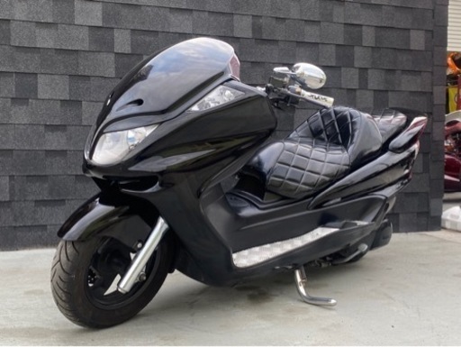 ブラックカラーカスタム【YAMAHA マジェスティ】ロンホイ‼︎ 極太マフラー‼︎