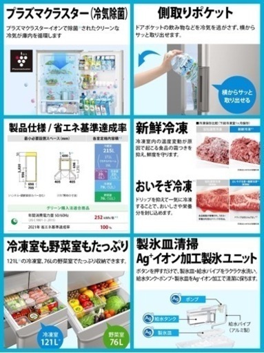 GM138【中古美品】SHARP プラズマクラスター 412L 2019年　SHARP シャープ　SJ-W412E-S リサイクルショ