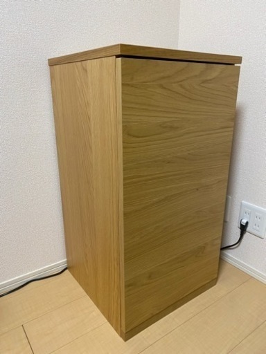 無印良品 木製キャビネット 木扉 スリム オーク材