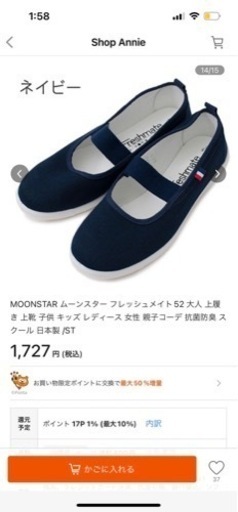 上履き　ムーンスター