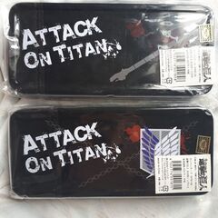 【新品未開封】進撃の巨人☆缶ペンケース☆リヴァイ兵長&ミカサ★筆箱の画像