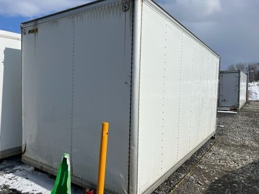 シャッター式【希少】2トン 幅216cm長さ445cm高さ230cm コンテナ