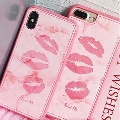 新品未使用　マーブル大理石柄ワンポイントiPhoneケース　iP...