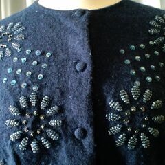 鈴屋ソネリエsonnerieスパンコール刺繍ニットカーディガン