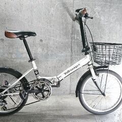 折りたたみ自転車中古 Volkswagen 外装6段変速 カゴ付...