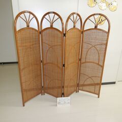 籐製4連折りたたみ衝立（R403-04）