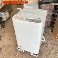 SHARP 全自動洗濯機5.5kg ES-GE5C-W 2019年製　【i1-0402】