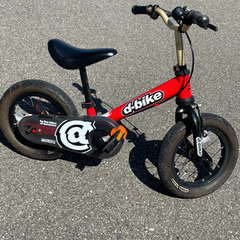 d-bike 2歳〜　キッズ　子供用自転車　キックバイク　ペダル取り外し可能　補助輪付き　片足スタンドタイプの画像