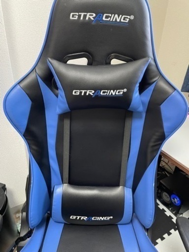 【お取引先様決定】ゲーミングチェア GTRACING（カラー黒×青）