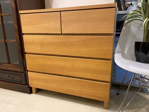 宇都宮でオシャレな家具を探すなら『オトワリバース！』無印良品 MUJI チェスト ナチュラル タンス 収納家具 衣類収納 中古品