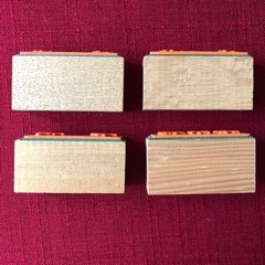 【値下げ！】ゴム印　４本セット　ハンコの画像