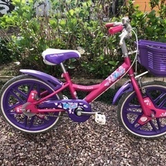自転車　18インチ　子供用　ブリヂストン　紫