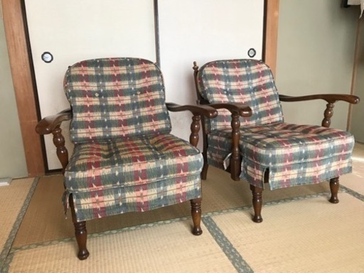 飛騨産業の一人用ソファー　2脚