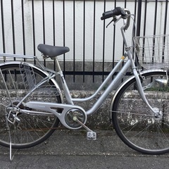 ＜動作・良品＞シティサイクル・27インチ自転車・外装6段変速・LEDライト ・洗車済・不要自転車無料引取り有
