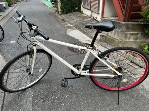 クロスバイク LIG(リグ) CR-7006 自転車 700C 6段変速 ホワイト