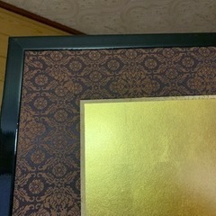 【締切済】高級 5万円の品 金の衝立 金屏風 二つ折り ほぼ未使用の画像