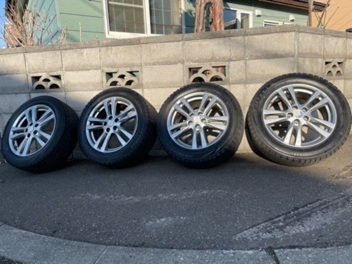 E52エルグランド前期 225/55/18純正ホイール【ブリジストンVRXスタッドレス】付き