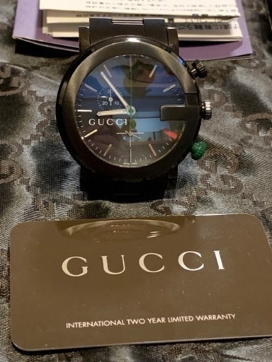 GUCCI★腕時計クロノグラフ44mmメンズ★101MSS★ YA101331★付属品完備