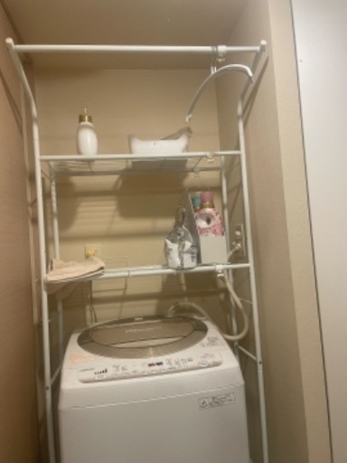 洗濯機とラックのセット　東芝 縦型洗濯機 aw-8d2m