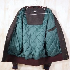 ☆DIESEL☆ディーゼル/スタジャン/袖牛革/ワッペン