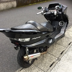 YAMAHA マジェスティC 5連メーター  オーディオ カスタムの画像