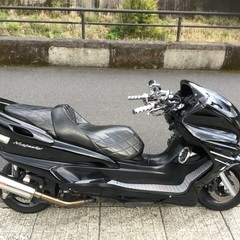 YAMAHA マジェスティC 5連メーター  オーディオ カスタムの画像