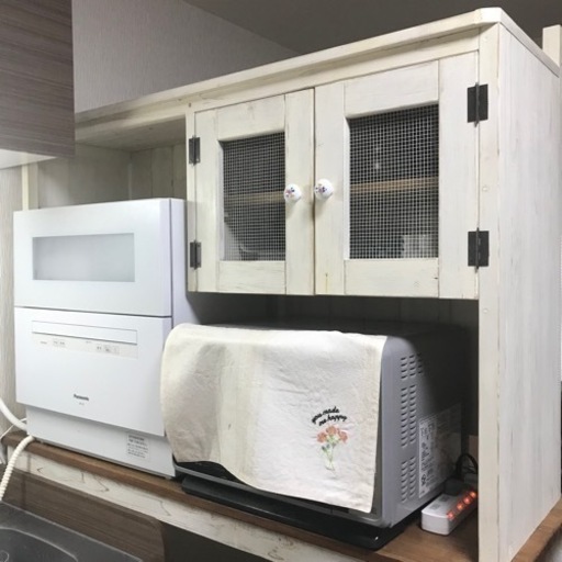 木製カントリー調　家電　食洗機棚オーダーメイド