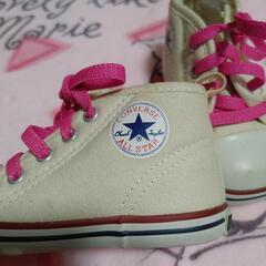 コンバース BABY ALL STAR　クリーム色　12センチの画像