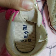コンバース BABY ALL STAR　クリーム色　12センチの画像