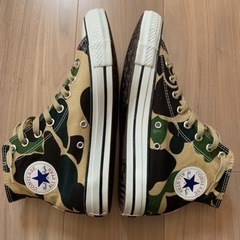 【美品】CONVERSE ALL STAR 迷彩柄 コンバース オールスター 27.0cmの画像