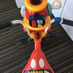 ♪ミッキーマウス アイベーシック ポップンカーゴ三輪車 レッド 赤 手押し棒 アイデス㈱ (NF220403) 412-8の画像